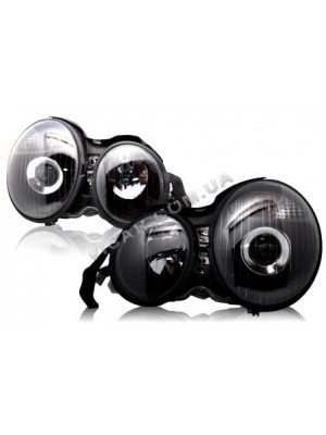 Передние тюнинг фары с линзой Mercedes W210 (95-02)